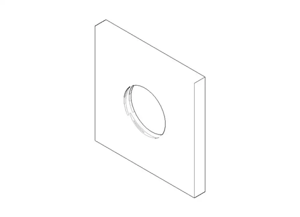 DORNBRACHT Rosette ERSATZTEILE 092778021 78 x 78 x 8 x D. 32,6 mm Chrom, 092778021-00 Galeriebild 1